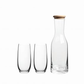 VANILLA SEASON WAINUI SET Elegant Bohemia Crystal set of glass carafe and two glasses