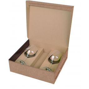 VANILLA SEASON PAPUA Gift box with two red wine glasses and space for bottle of wine